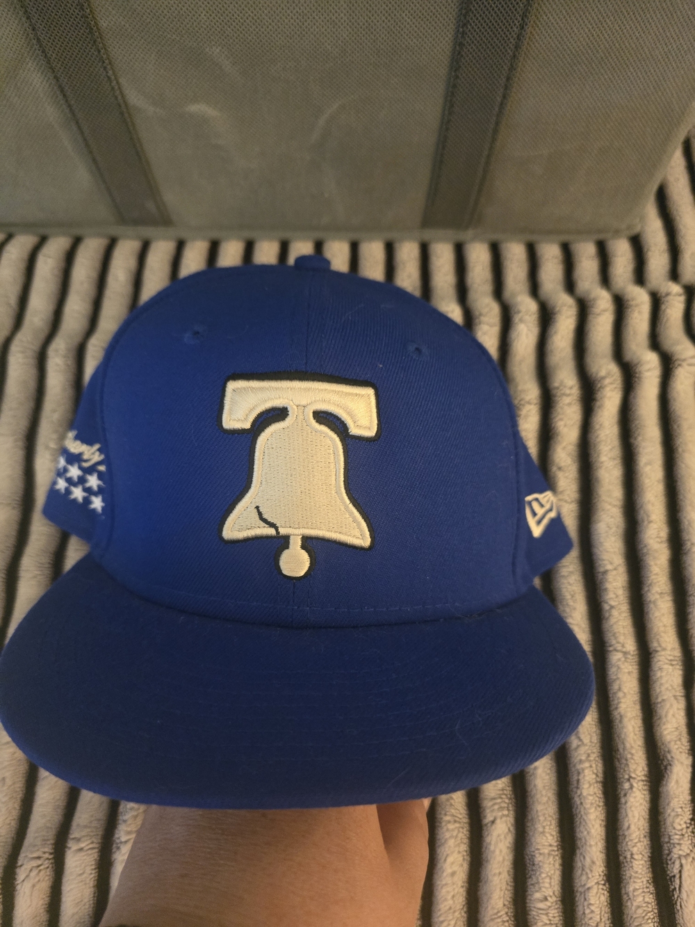 76ers Philadelphia Blue Hat with Liberty Bell Patch - New Era